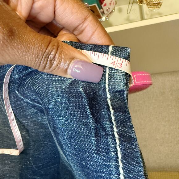 Rock Revival Ziv A3 Straight Leg Jeans Distressed Dark Wash Denim Mens Size 36 - Picture 13 of 14